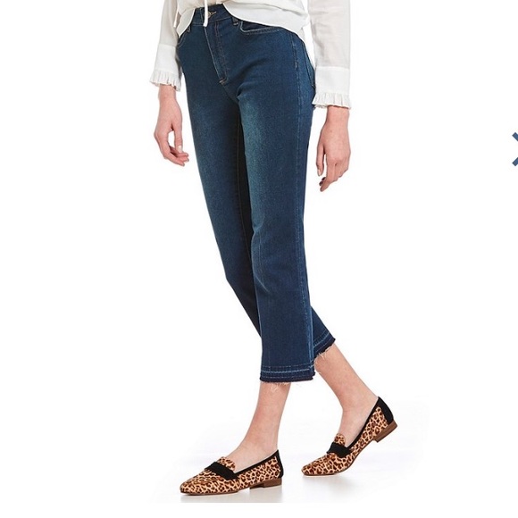 Cremieux Alisa Flare Crop Jean Dark NWOT - Picture 1 of 4